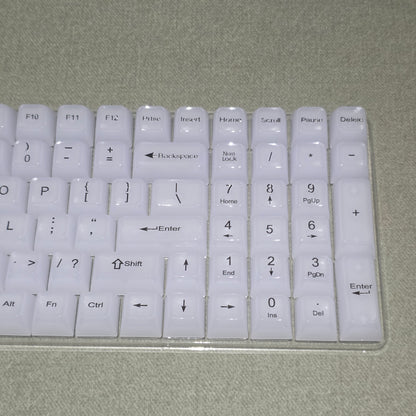 White Translucent Jelly MDA Keycaps