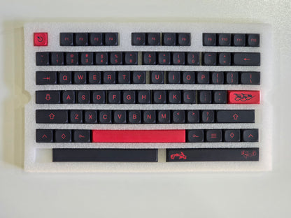 Mizu Red Black XDA PBT Keycaps