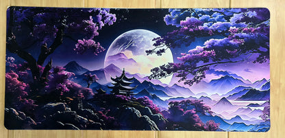Cherry Blossom Purple Serene Lake Smooth XXL Deskmat