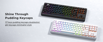 Black Horizon Shinethrough Quality Doubleshot Pudding PBT Style Keycaps