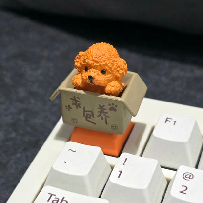 Puppy In Basket Resin Artisan Keycap