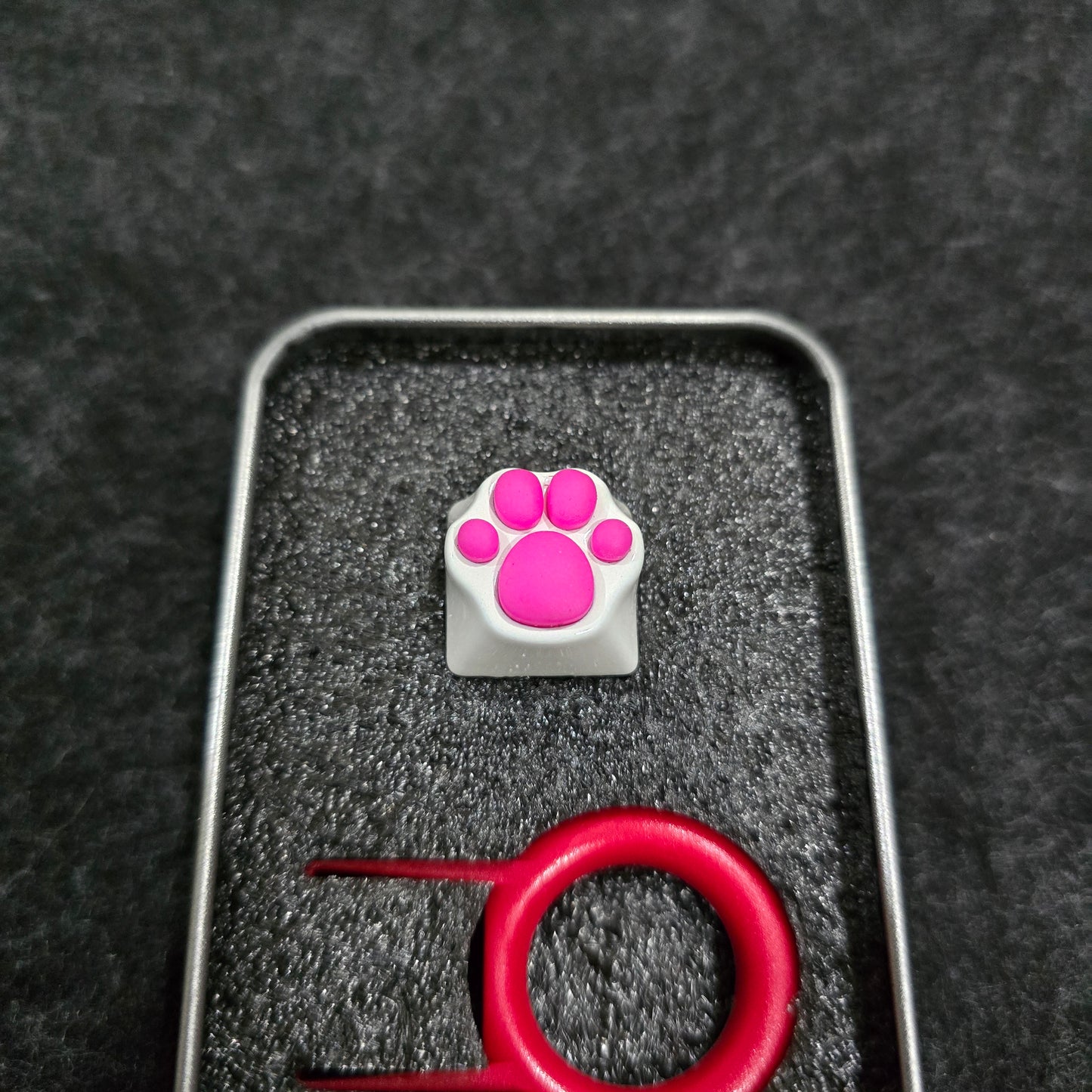 Cat Paw Soft Silicone Aluminium Alloy Cute Artisan Keycap 1u