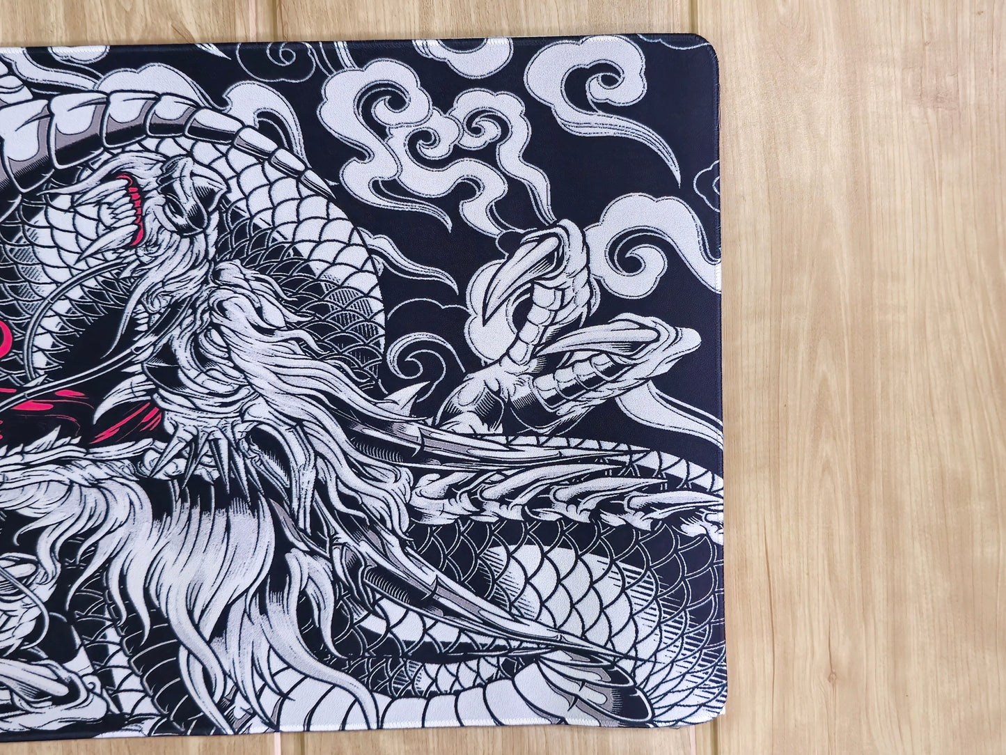 White Black Dragon Premium Hybrid Control XXL Deskmat – CuriosityCaps