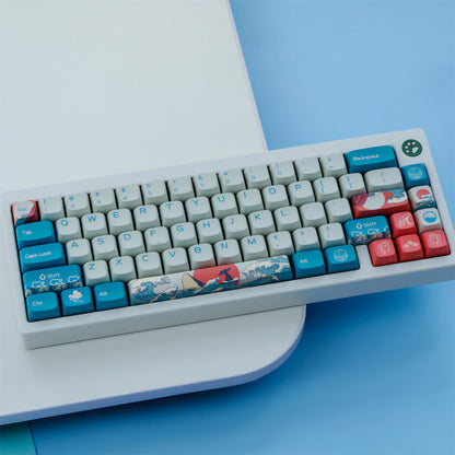 Coral Sea Waves XDA Keycaps