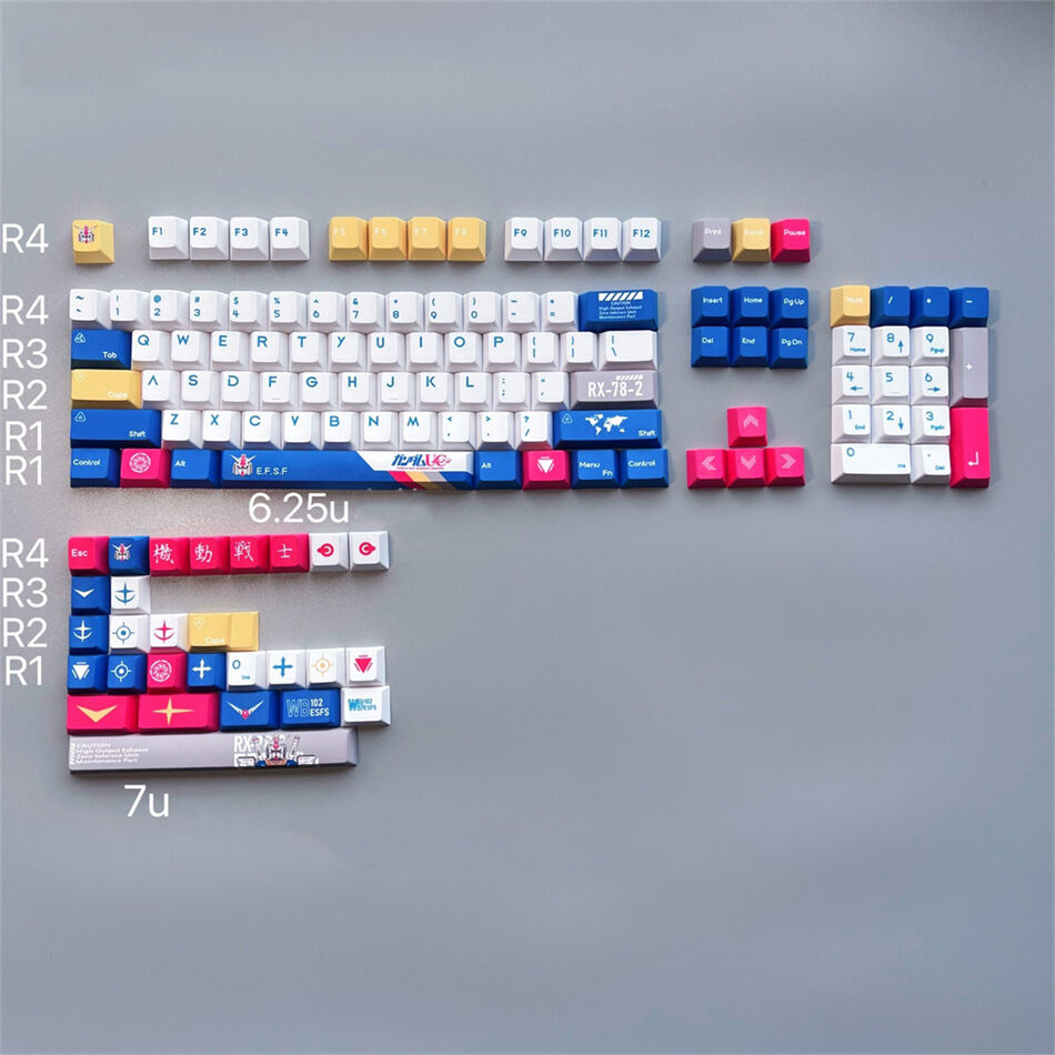 Gundam Theme Cherry PBT Keycaps