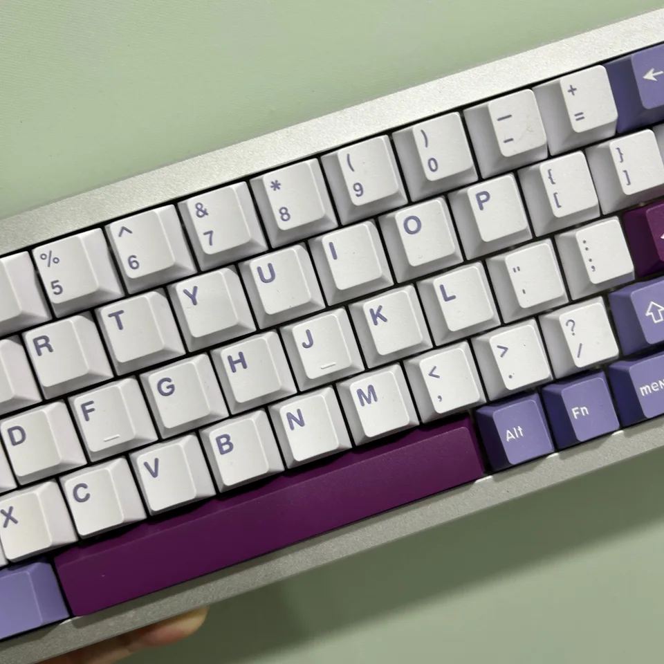 Lavender White Quality Doubleshot Cherry PBT Keycaps