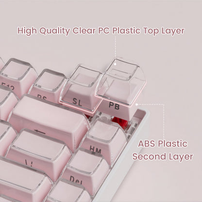 Jello PINK PREMIUM Side-Printed Translucent OEM Profile Keycap