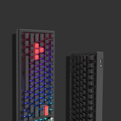 165 Pudding V2 PBT  Phantom Black Backlit Keycaps With Transparent Base