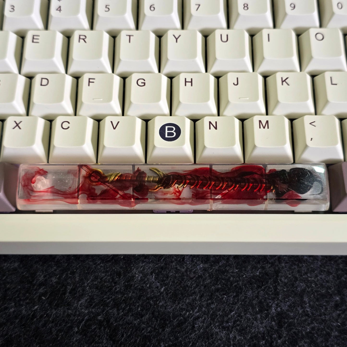 (CLEARANCE ) Samurai Sword Resin Spacebar Artisan Keycap  (Read Description)