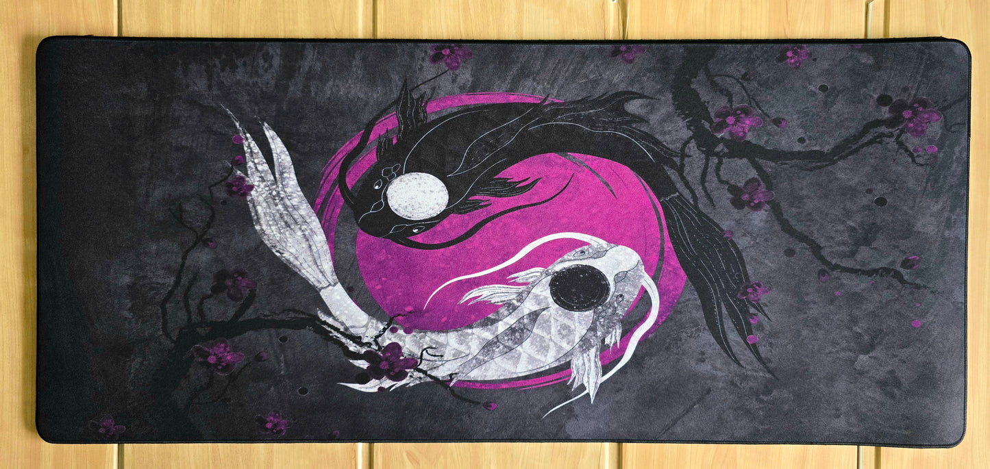 Amethyst Koi Night Premium Control Surface XXL Deskmat