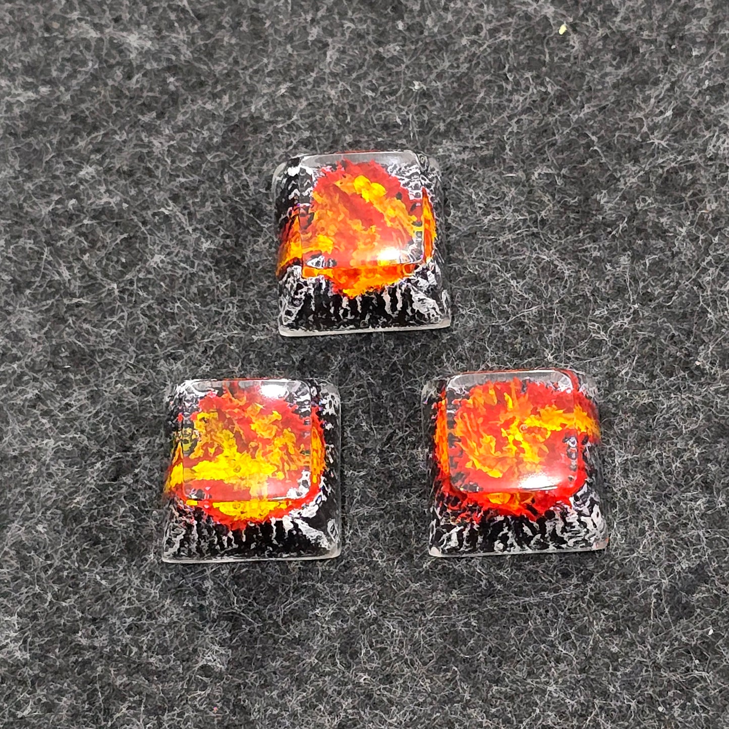 Volcanic Crater Shinethrough Artisan Resin Keycap