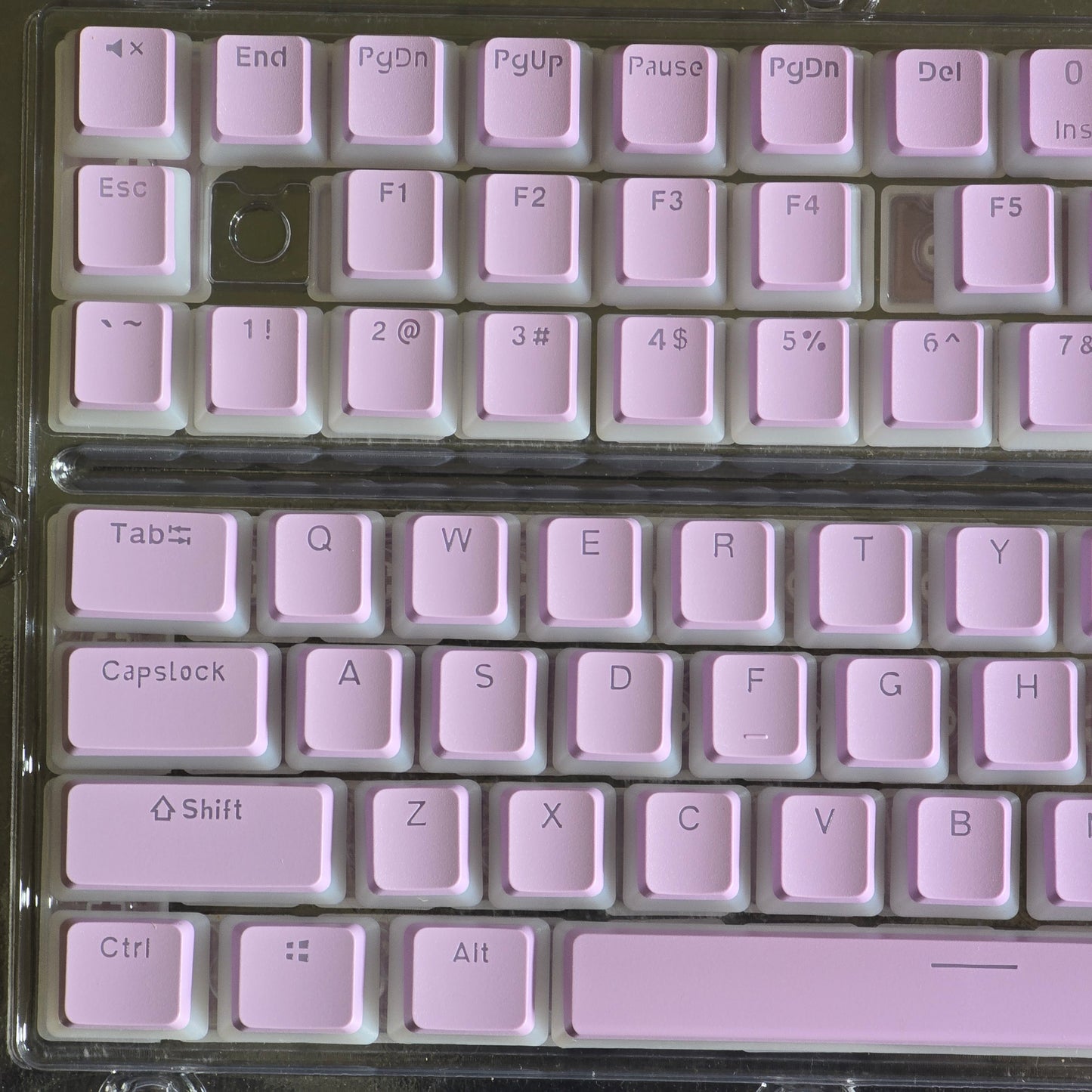 Lavender Pudding Backlit Doubleshot PBT Keycap 129 keys (Clearance)