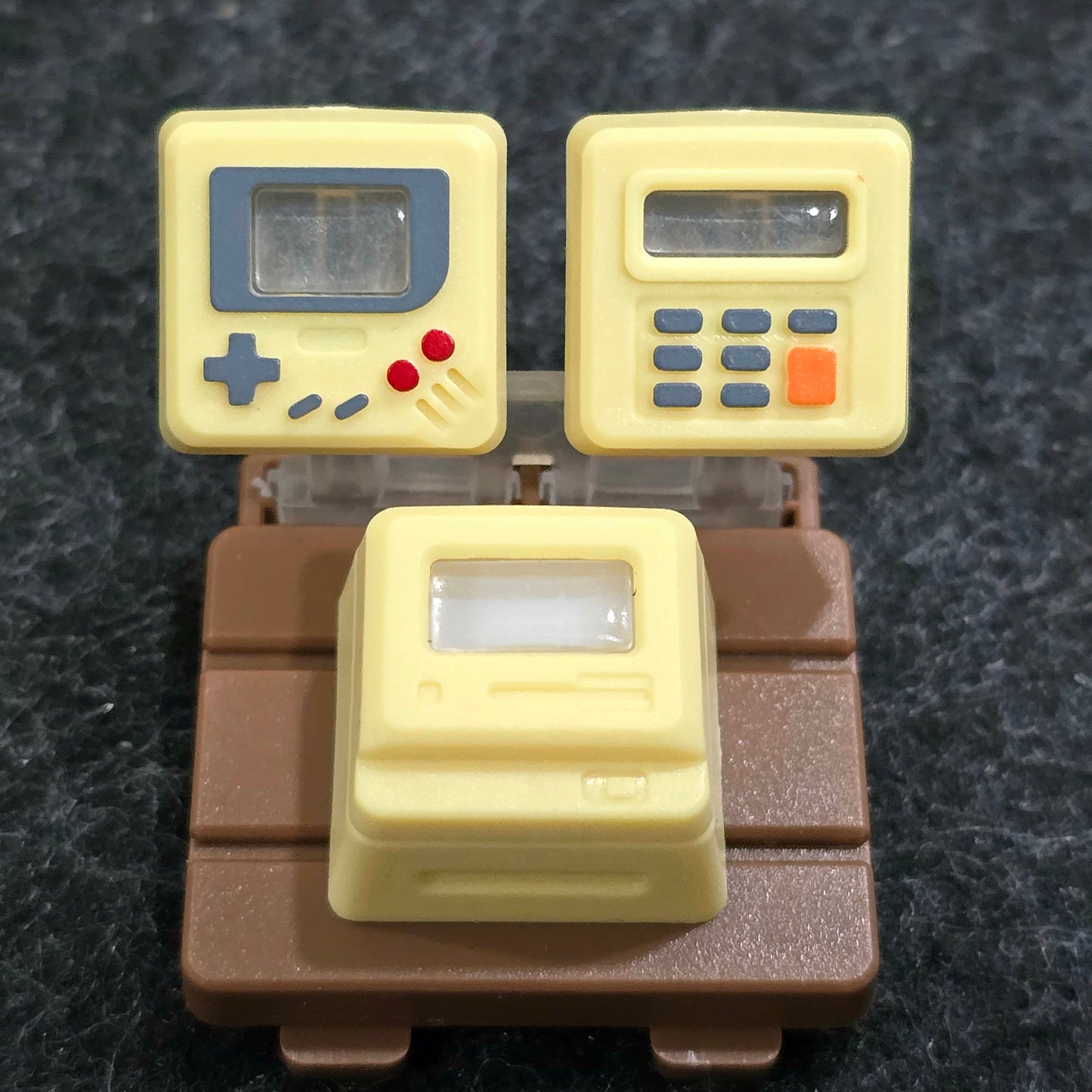 Yellow K-04 Retro Mini Gamepad 3 in 1 Backlit Artisan Keycap