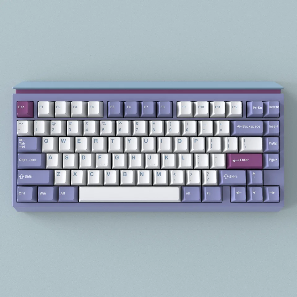 Lavender White Quality Doubleshot Cherry PBT Keycaps