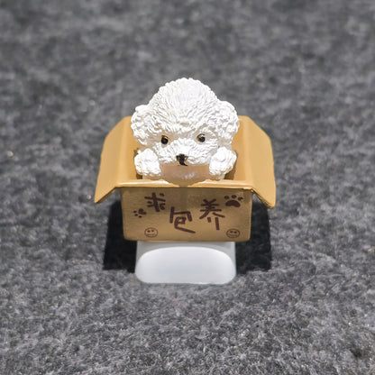 Puppy In Basket Resin Artisan Keycap