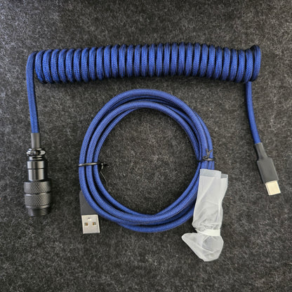 Lano Dark Blue Gx16 Aviator Connector Premium Mechanical Keyboard 3.5m Cable