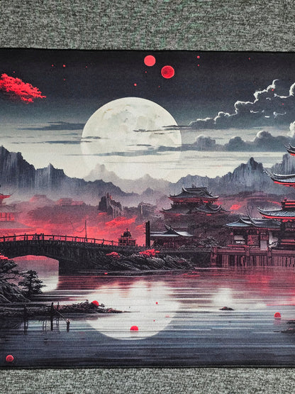 Japanese Riverside Moon Premium Control Surface XXL Deskmat
