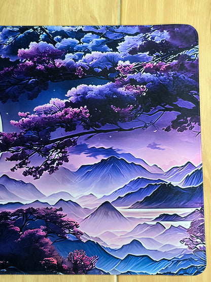 Cherry Blossom Purple Serene Lake Smooth XXL Deskmat