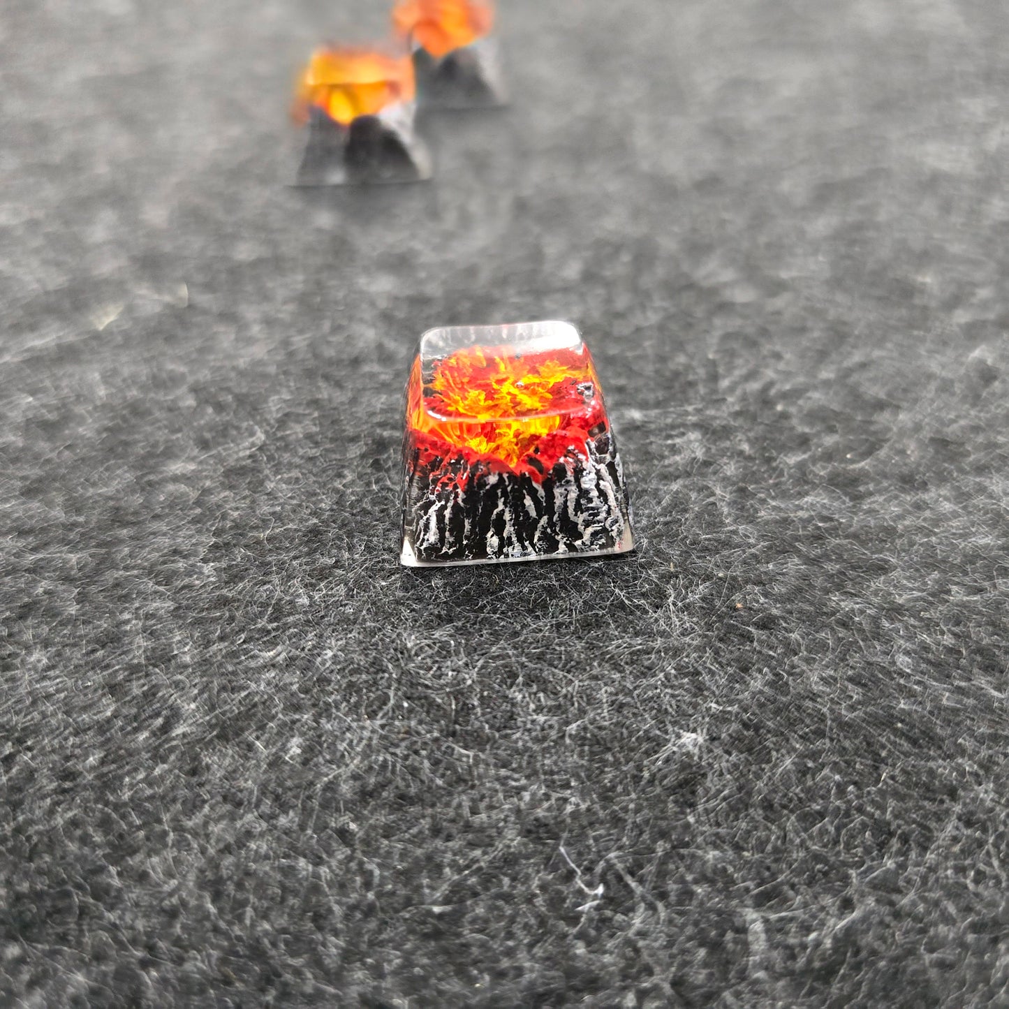 Volcanic Crater Shinethrough Artisan Resin Keycap