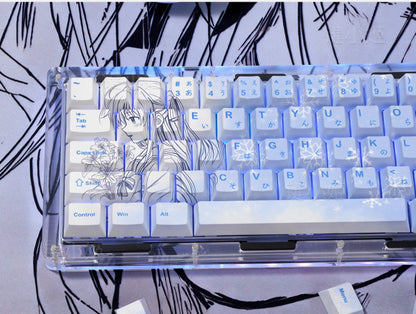 Nono Anime Snow Cherry 1.7mm Cherry PBT Mini Keycaps