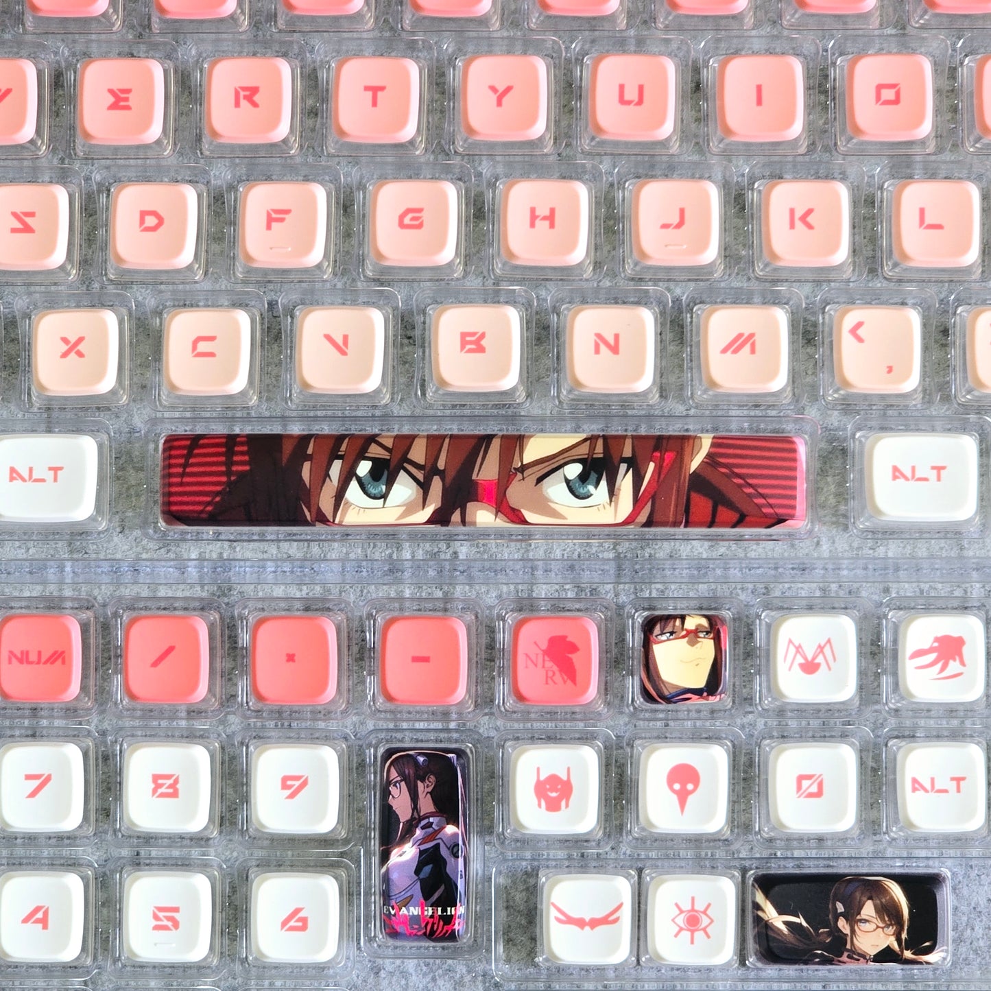 Makiwa Theme High quality PBT PC OEM Bottom Backlit Pudding Keycaps