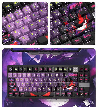 Gengar Dual-tone Shine-through Cherry Profile PBT/PC Keycaps