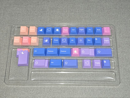 Stars Moon Cherry PBT Keycaps