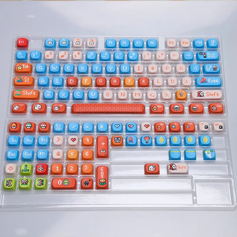 Pixel Mario Premium MOA PBT Keycaps