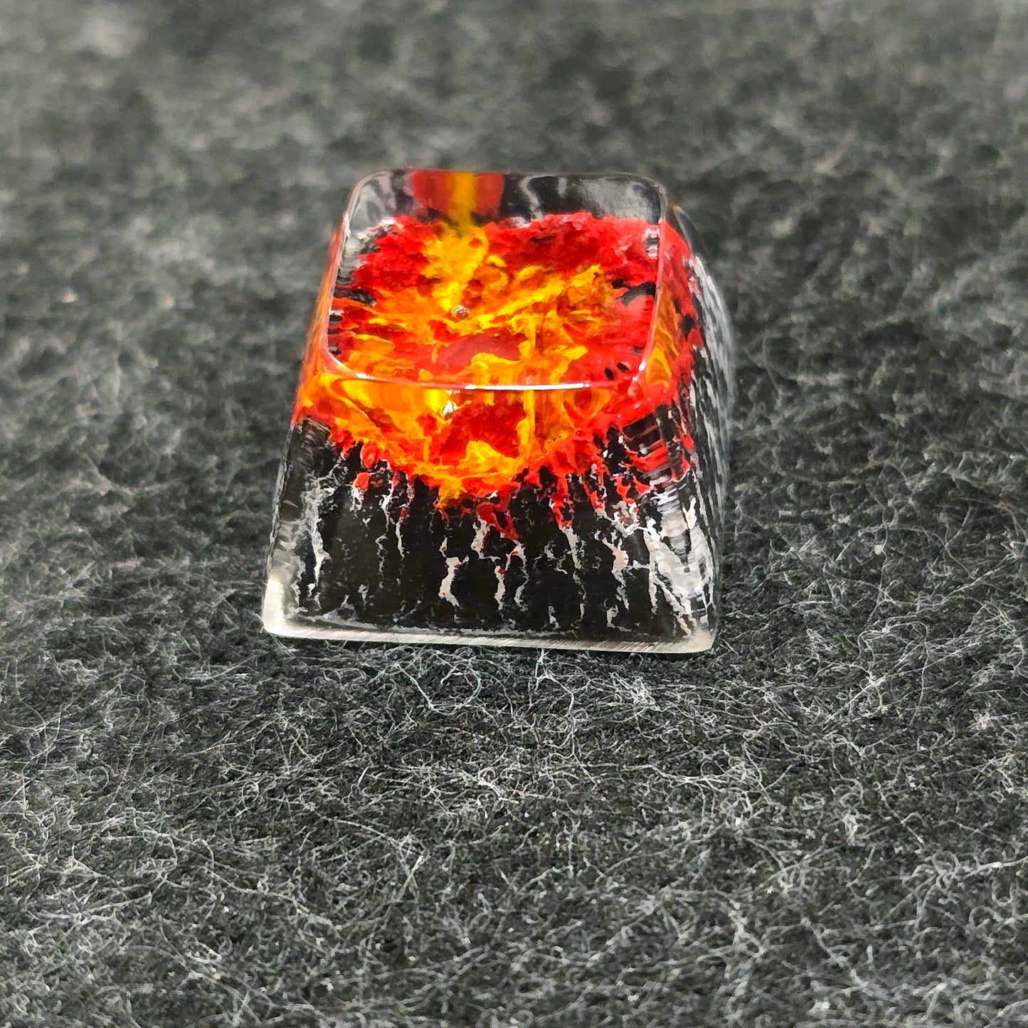 Volcanic Crater Shinethrough Artisan Resin Keycap