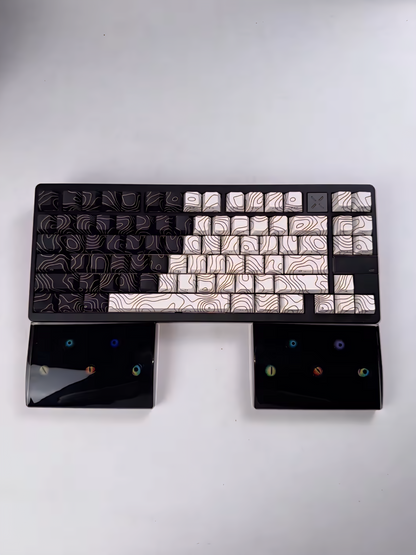 Compact Wrist Rest Pad Artisan Rotating Evil Eye Resin For Keyboard Mouse