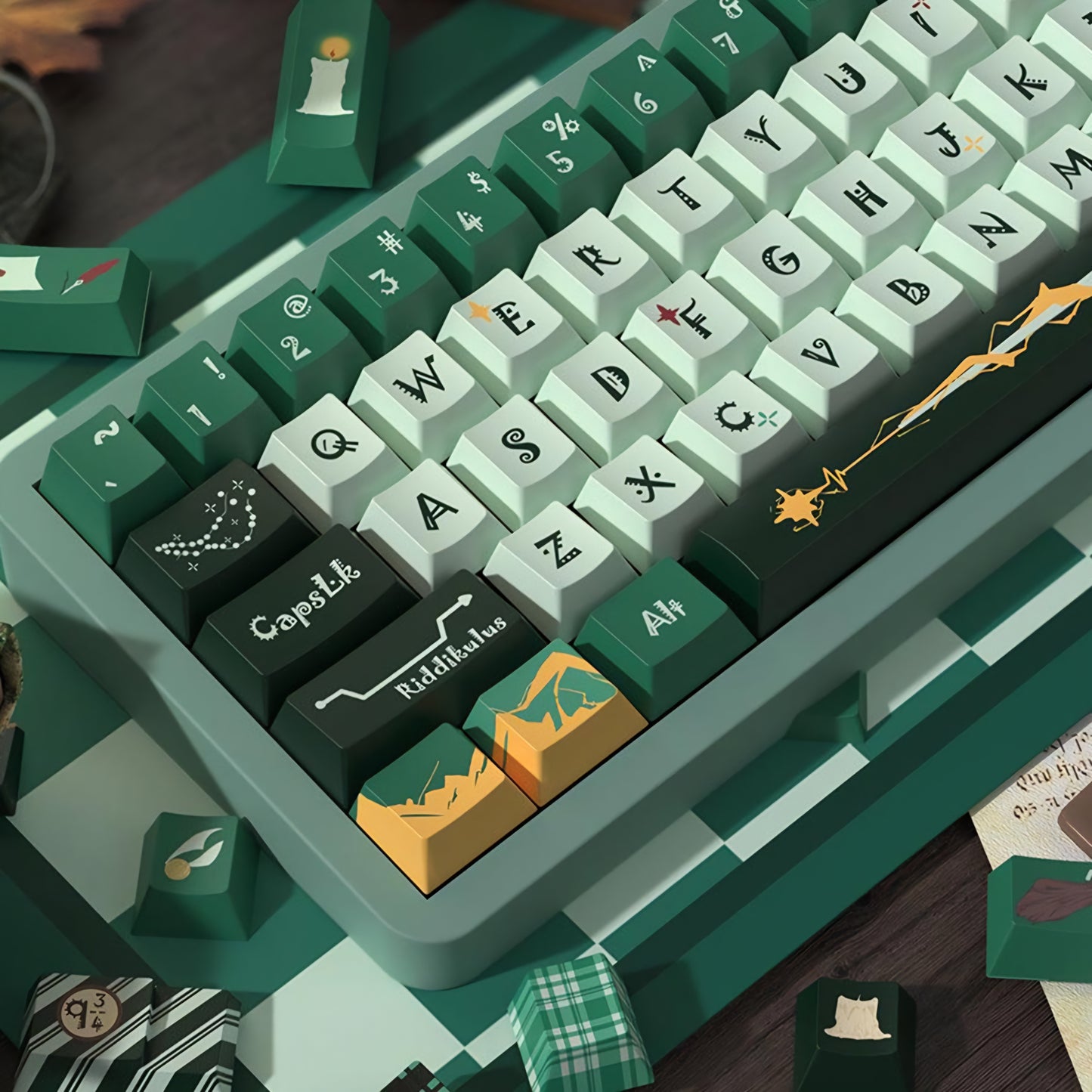 Harry Potter Slytherin Extended Cherry PBT Keycaps