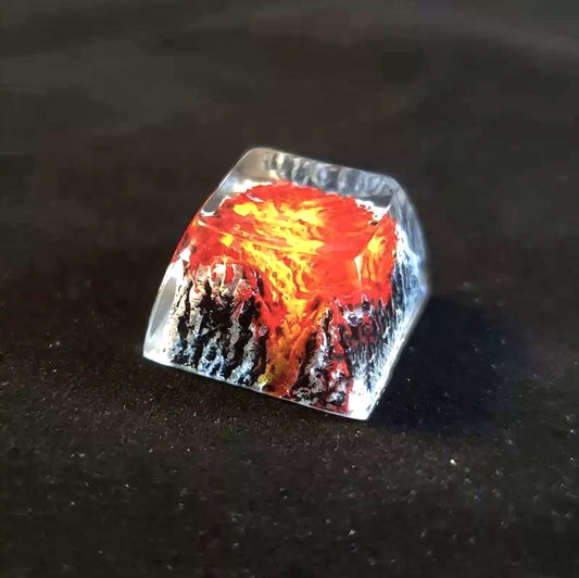 Volcanic Crater Shinethrough Artisan Resin Keycap