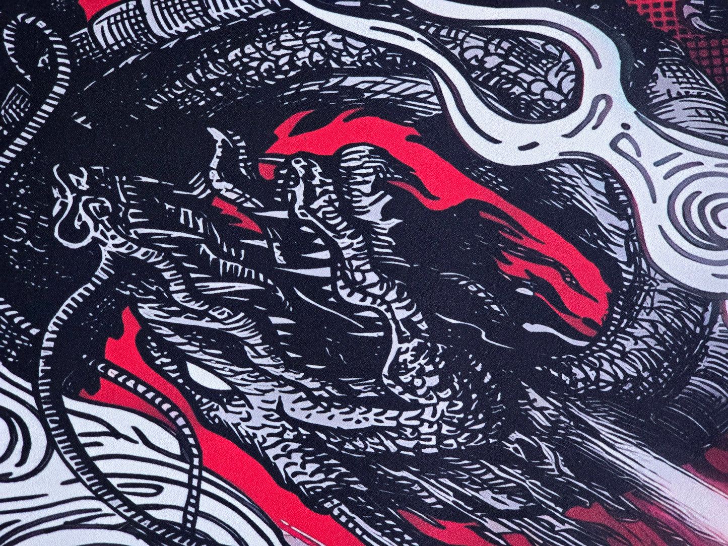 Red Black Dragon Premium Hybrid Control XXL Deskmat