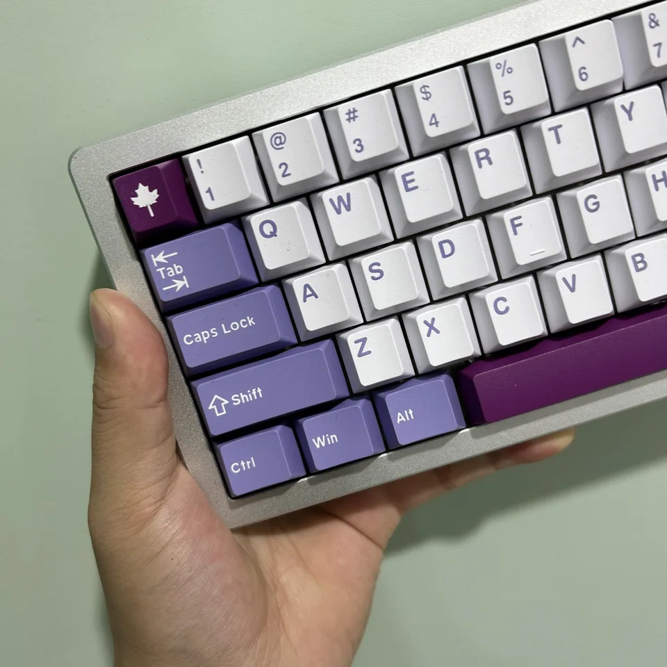 Lavender White Quality Doubleshot Cherry PBT Keycaps