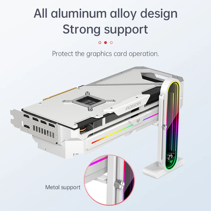 Coolmoon AOSOR Vertical Gpu Stand With Temp Display & Infinity Lens With Magnetic Base