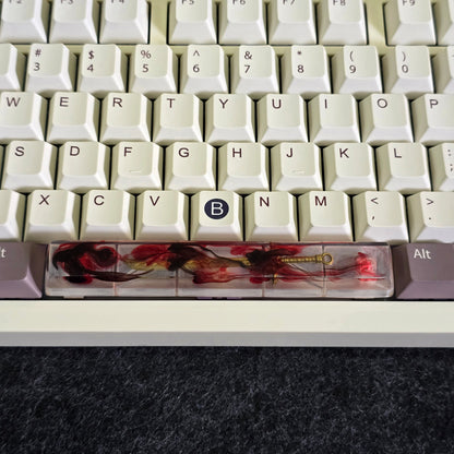 Samurai Sword Resin Spacebar Artisan Keycap  (Read Description)