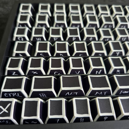 PREMIUM Sketchbook Comic Side Legends Cherry Thick PBT Keycaps with storage box