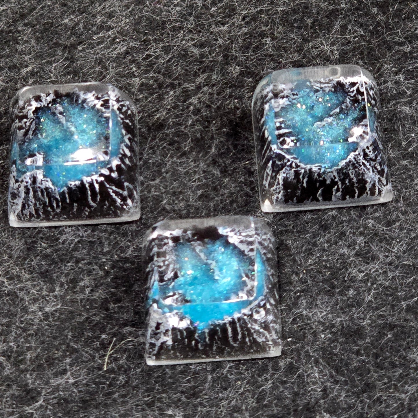 Snow Mountain Shinethrough Resin Artisan Keycap