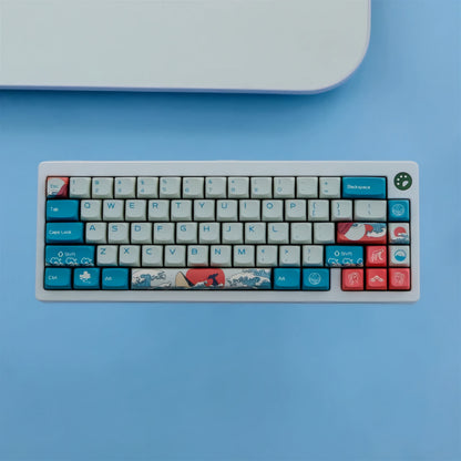 Coral Sea Waves XDA Keycaps