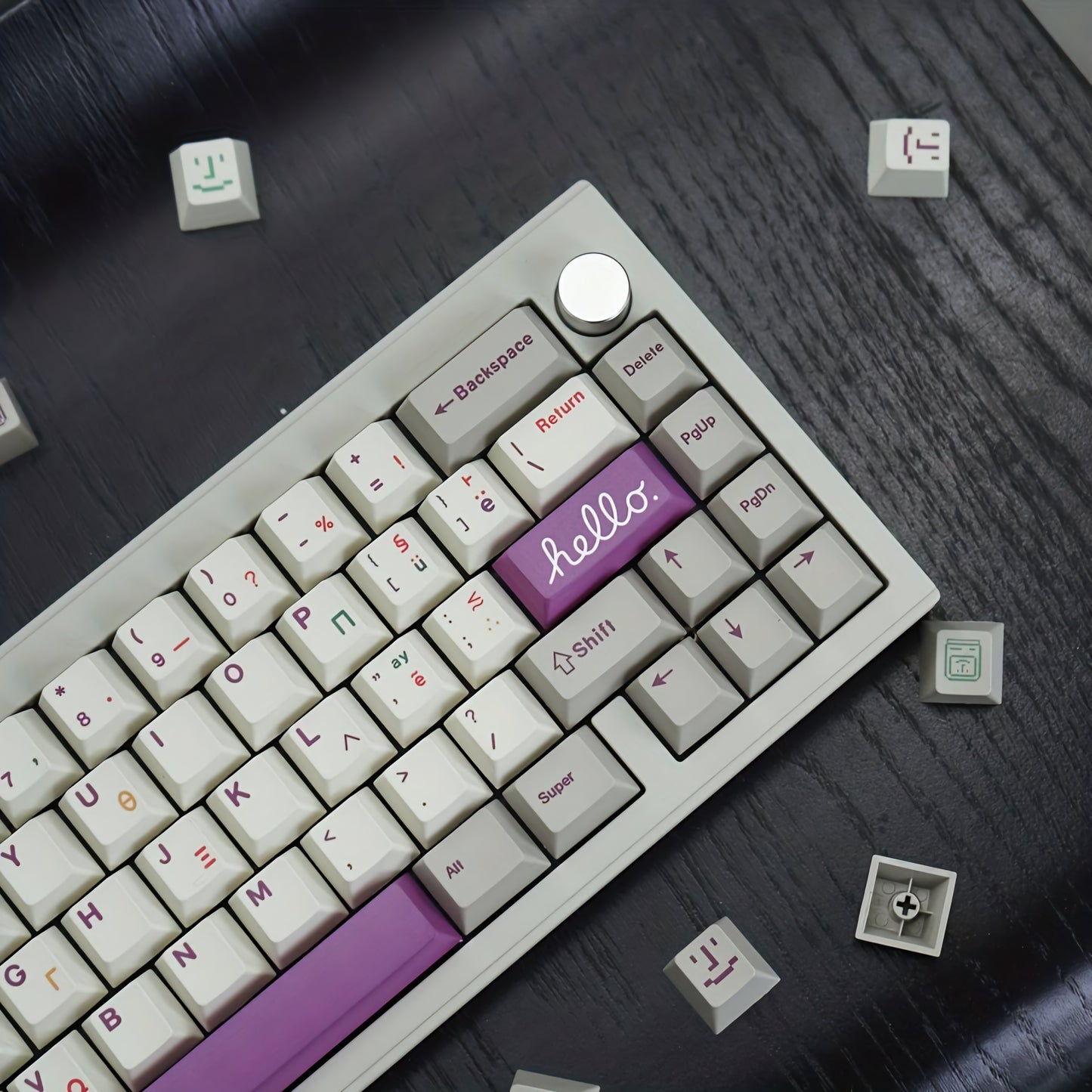 Vintage Purple Greek Cherry PBT Keycaps