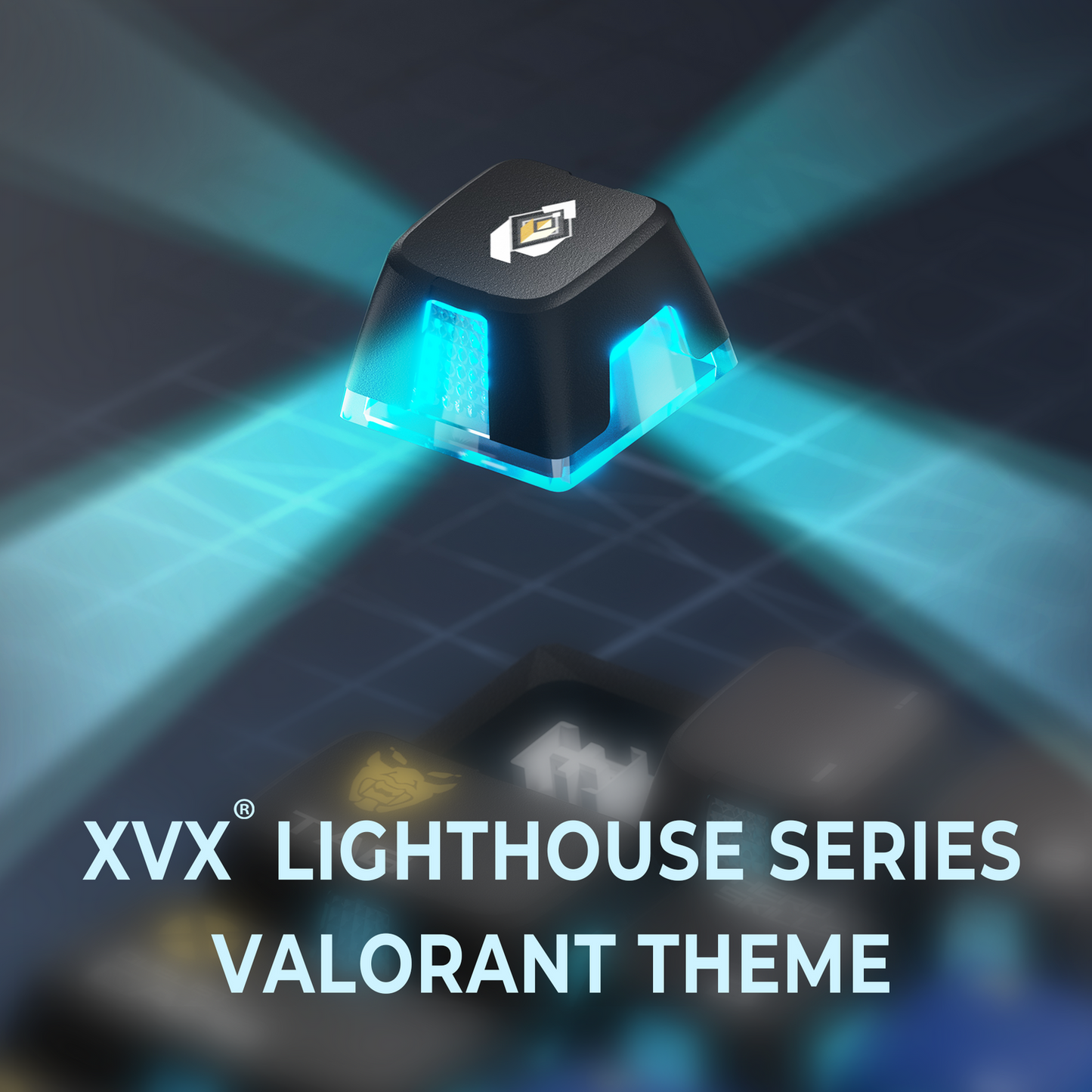 Valorant Dark Theme Lighthouse Profile Side Backlit Doubleshot Keycaps