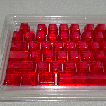 Crystal Blank Transparent Keycaps Full Set