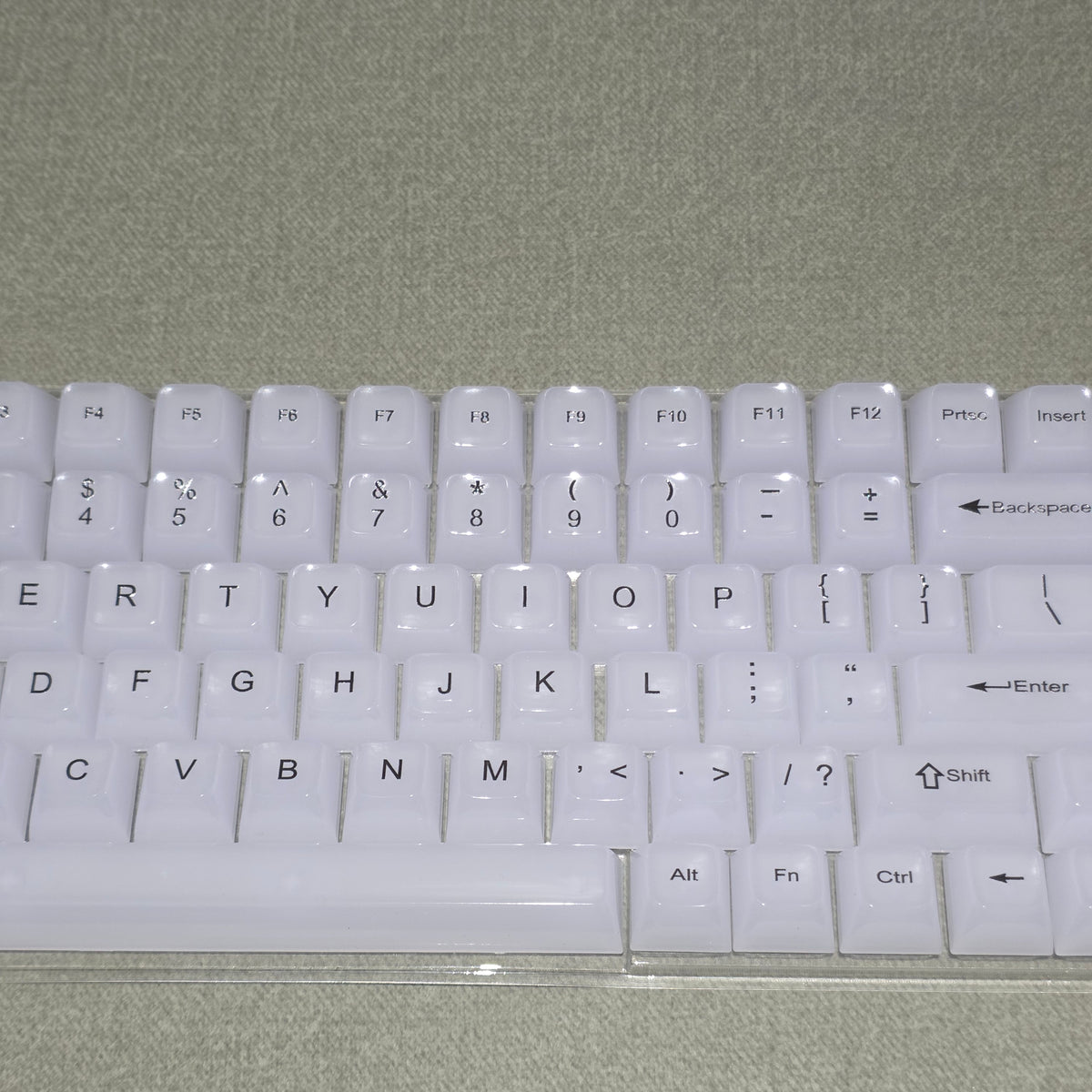 White Translucent Jelly MDA Keycaps