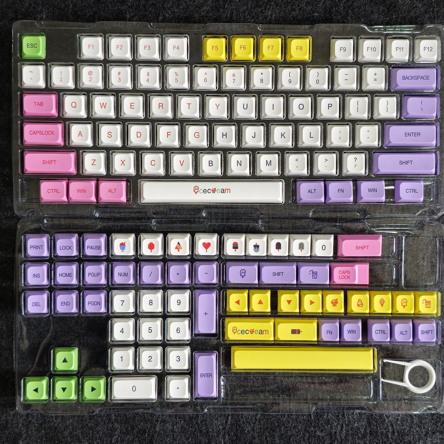 Ice Cream XDA PBT Keycaps BB Version