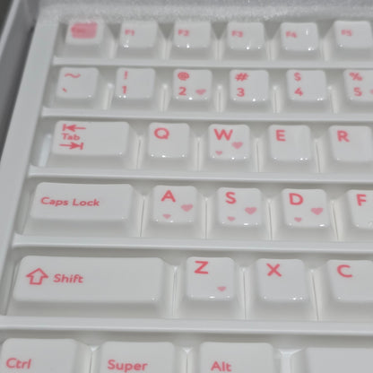 Glaze Full Ceramic Crush Pink Cherry Profile 120-Key Keycap Set