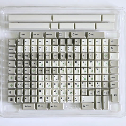 Shenpo Premium Quality Retro Grey Hebrew Sub Thick Cherry PBT Keycaps