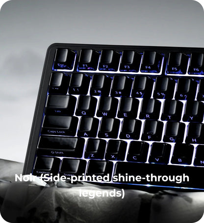 XVX Noir Side Shinethrough Glaze Ceramic Cherry Profile 120-Key Full Keycap Set