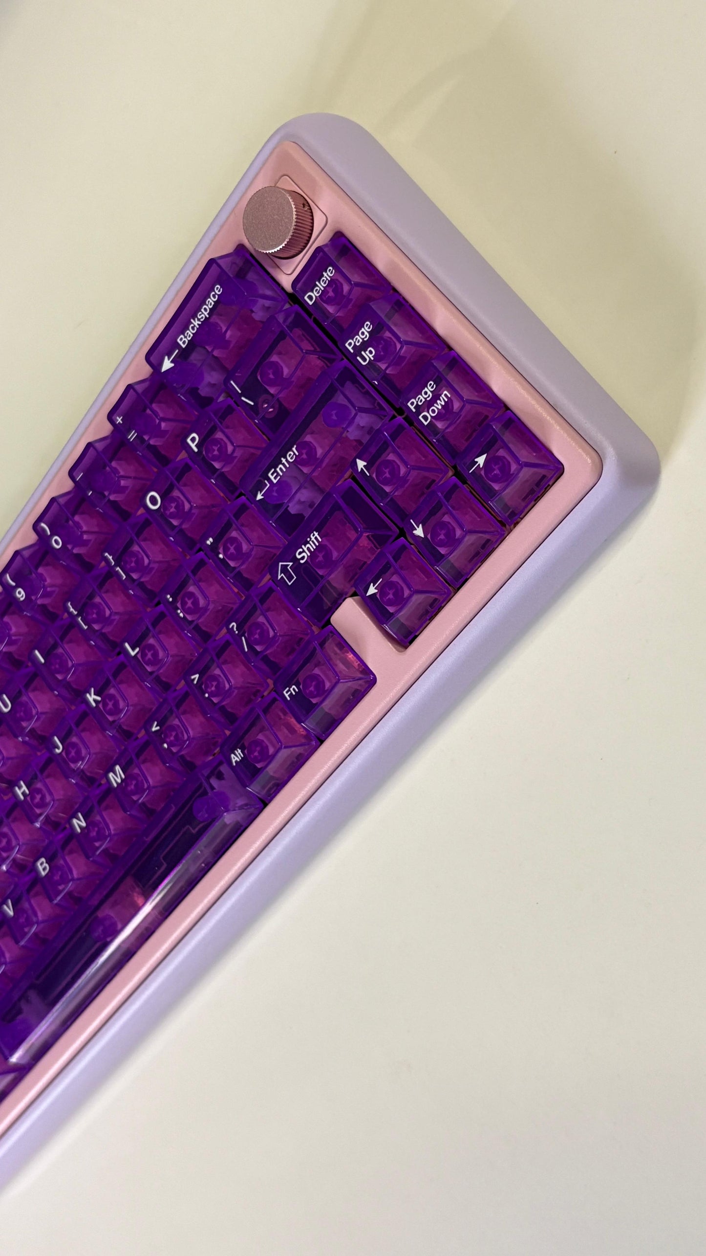 Purple Transparent PC UV Printed Cherry Keycaps