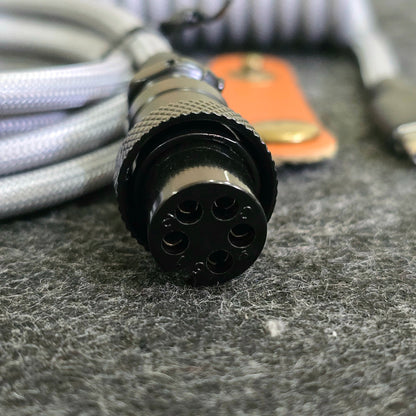 Silver Grey Black Connector Gx16 Aviator Premium Mechanical Keyboard 3.5m Cable