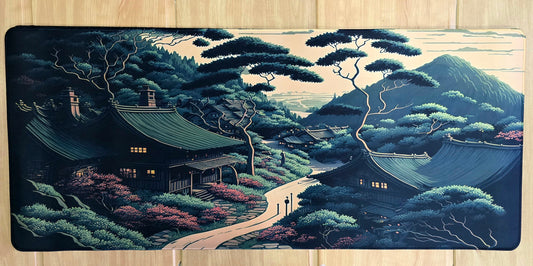 Peaceful Japanese Village Super Smooth XXL Deskmat